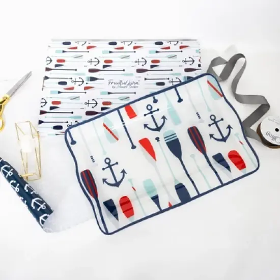 Pavilion Gift Company - Lake - 16.75" x 11" Glass Serving Tray - Serving Trays image {3}