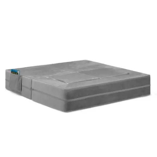 Delta Children Kids' and Toddlers Convertible Sofa and Play Set - Modular Foam Couch and Flip Out Lounger with 2 Ottomans - Gray - 3ct image {9}