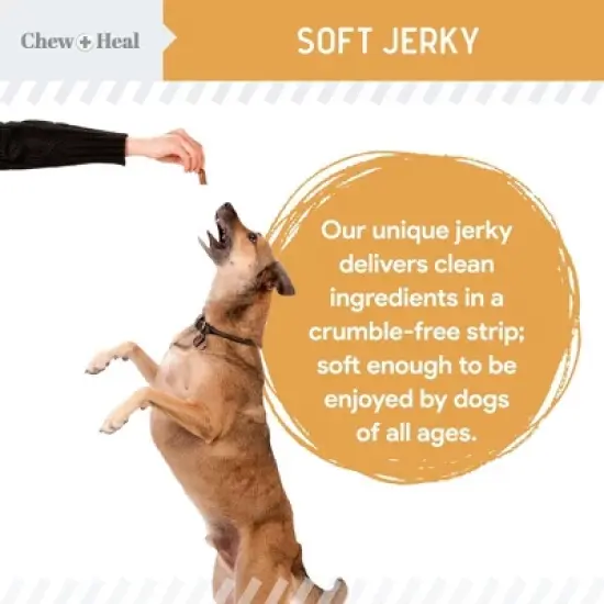 Chew + Heal Wild-Caught Alaskan Salmon Omega Soft Jerky Treats for Dogs, Natural Source of EPA & DHA, Promotes Healthy & Happy Fur - 5oz image {7}