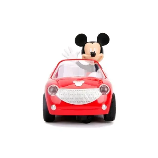 Jada Toys Disney Junior RC Mickey Mouse Club House Roadster Remote Control Vehicle 7" Glossy Red image {2}