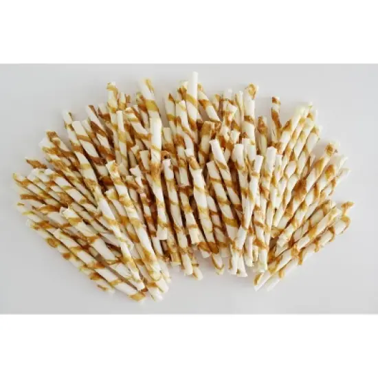 Canine Chews Chicken and Beef Twist Rawhide Dog Treats - 100ct image {2}