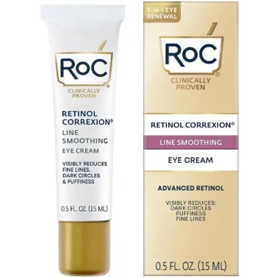 RoC Retinol Correxion Line Smoothing Anti-Aging Wrinkle Eye Cream for Dark Circles & Puffy Eyes - 0.5 fl oz image {1}