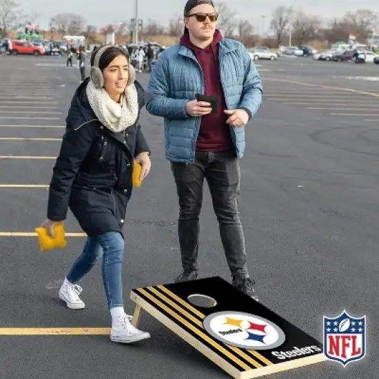 NFL Pittsburgh Steelers 2'x3' Wood Cornhole Set image {6}