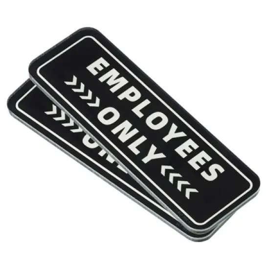 Unique Bargains Acrylic Self-Adhesive Decor Store Business Employee Only Sign image {7}