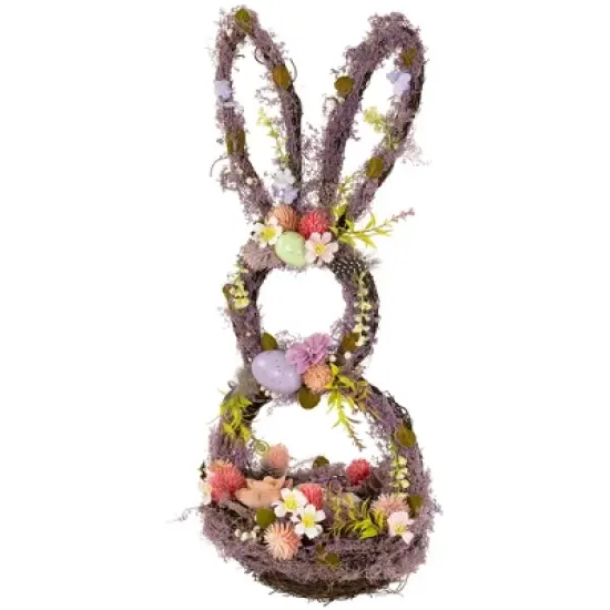 Northlight Floral Grapevine Bunny Shaped Easter Basket Decoration - 21" image {4}
