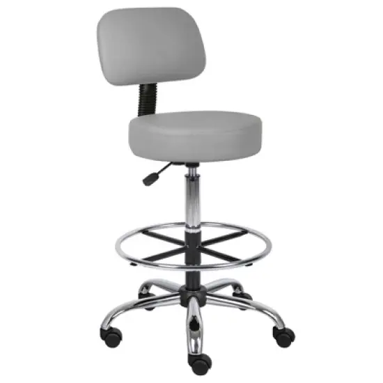 Medical/Drafting Stool with Back Cushion - Boss Office Products image {9}