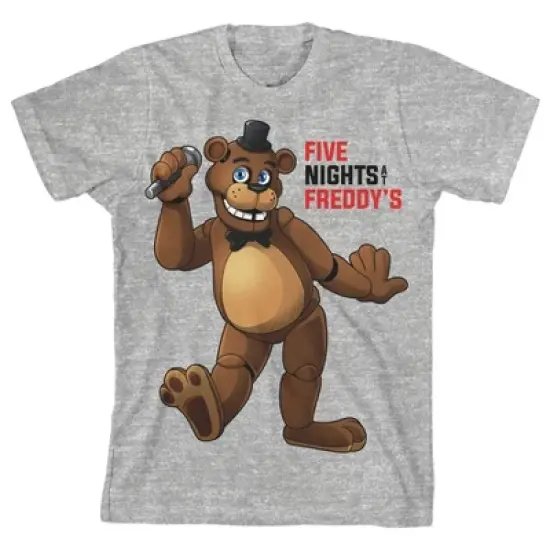 Freddy Fazbear Five Nights at Freddy's Youth Boys Heather Gray Tee image {3}