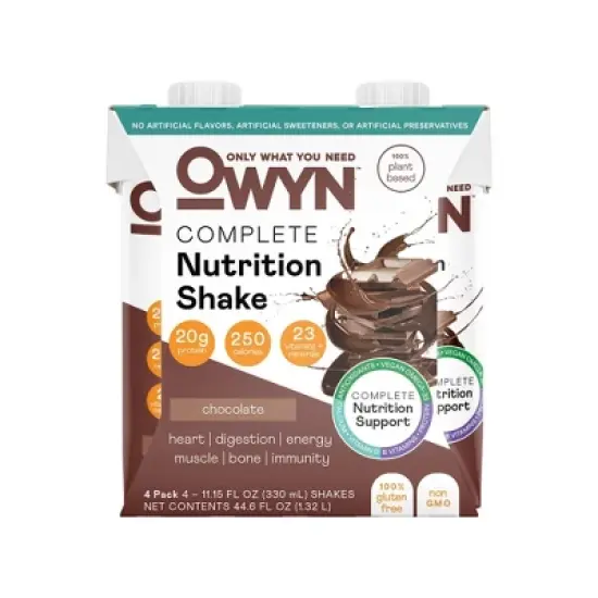 OWYN Complete Nutrition Dairy Free Protein Shake - Chocolate - 44.6 fl oz/4pk image {6}