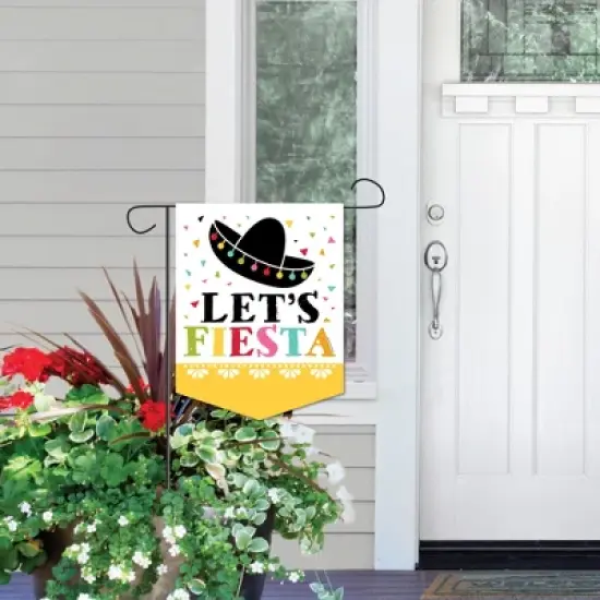 Big Dot of Happiness Let's Fiesta - Outdoor Home Decorations - Double-Sided Mexican Fiesta Garden Flag - 12 x 15.25 inches image {5}