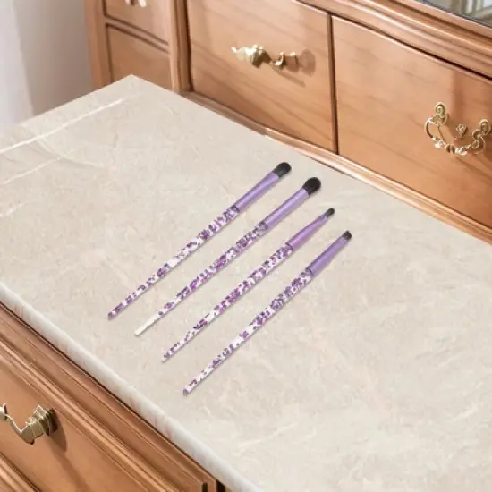 Unique Bargains Portable Eye Brush Purple 4 Pcs image {4}