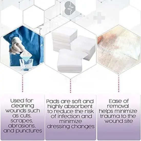 Dukal 6124 Non-Woven Sponges 4 in. x 4 in. (2 Pack) (Box of 25) image {3}