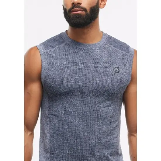 Peloton Men's Seamless Muscle Tank, Deep Navy image {3}