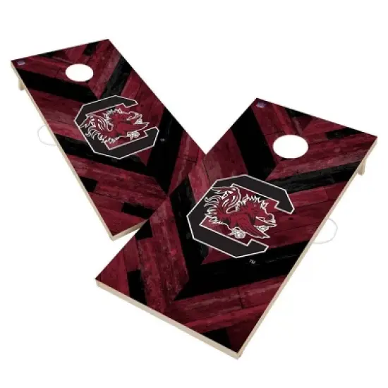 NCAA South Carolina Gamecocks 2'x4' Solid Wood Cornhole Board image {1}