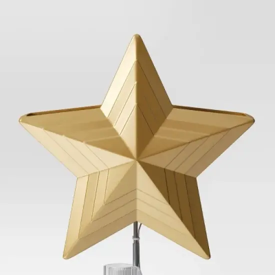 10" 4 Lit-Led Gold Star Projects Peace/Joy and Stars/Dots Christmas Tree Topper - Wondershop&trade; image {3}