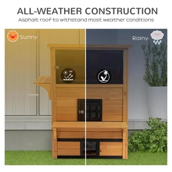 Resenkos Cat Cage, Cat Crate Kennel Enclosure Playpen,3-Tier Kitty Shelter with 5 Escape Doors, Weather Resistant, Yellow & Black image {8}