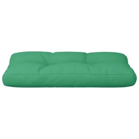 vidaXL - Green Outdoor Pallet Cushion in Fabric with Hollow Fiber Filling, Water Repellent and Durable, 27.6" x 15.7" x 4.7" Dimensions image {3}