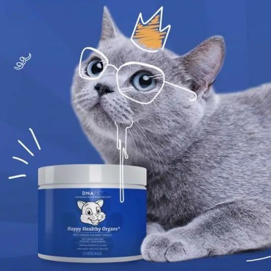 Codeage DNA PET Happy Healthy Organs & Glands Supplement For Cats -1.48oz image {2}