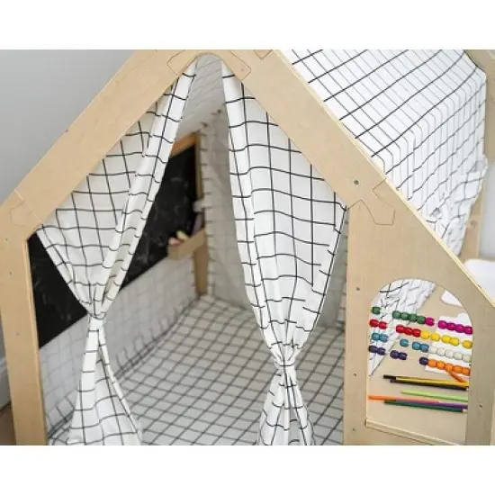 Avenlur Flair - Wooden 5 In 1 Indoor Playhouse Play Tent with Desk Table image {4}