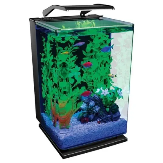 GloFish Hinged Cycle Light And Hidden Filtration Aquarium 5gal image {6}