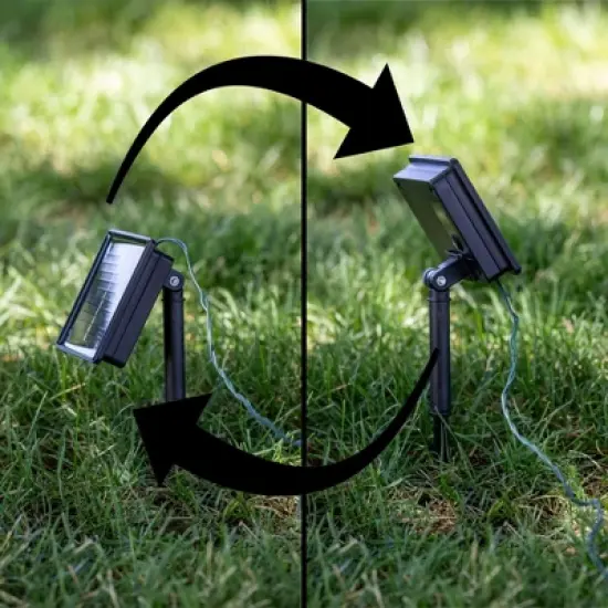 Novelty Lights 50 Light LED Solar Powered String Lights 3" Spacing White Wire 22.5 Feet image {3}