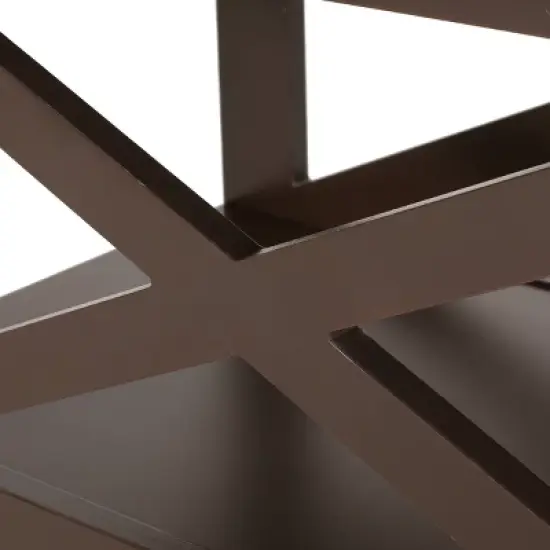 Vernon Contemporary 2 Shelf Side Table Dark Walnut - Christopher Knight Home image {6}
