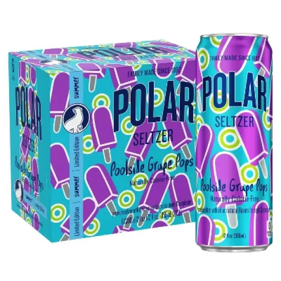 Polar Poolside Grape Pops Sparkling Water - 6pk/12 fl oz Cans image {8}