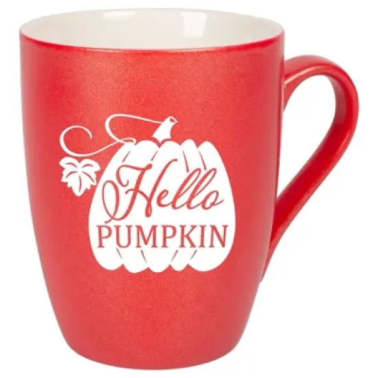 Elanze Designs Hello Pumpkin Crimson Red 10 ounce New Bone China Coffee Cup Mug image {5}