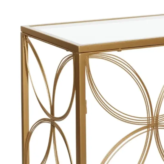 Contemporary Metal Console Table Gold - Olivia & May image {2}