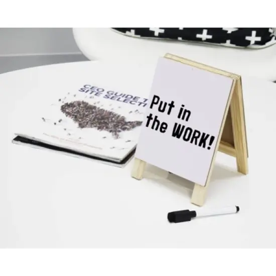 Juvale Double Sided Chalkboard Stand and Dry Erase Sign - Dual Tabletop Easel image {2}