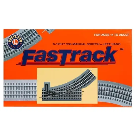 Lionel Trains O-Gauge Fastrack O36 Manual Left Hand Switch Track Piece w/ Curve image {2}