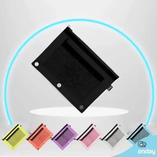 Enday Double Zipper Binder Pencil Pouch image {3}