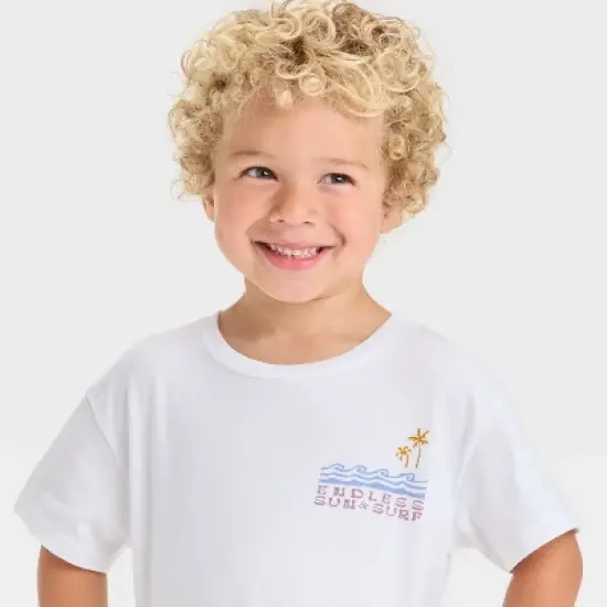 Grayson Mini Toddler Boys' Endless Surf Graphic T-Shirt - Cream image {1}