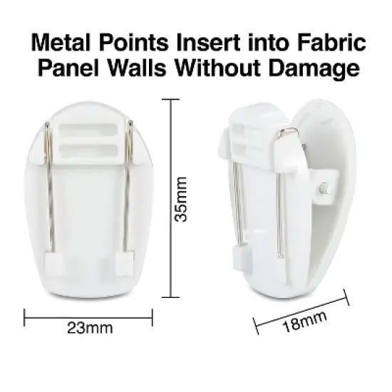 MyOfficeInnovations Cubicle Clips White 20/Pack 510399 image {1}