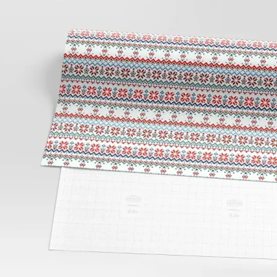 30&rdquo; 90 sq ft Christmas Roll Wrap Scandinavian Sweater Pattern - Wondershop&trade; image {2}