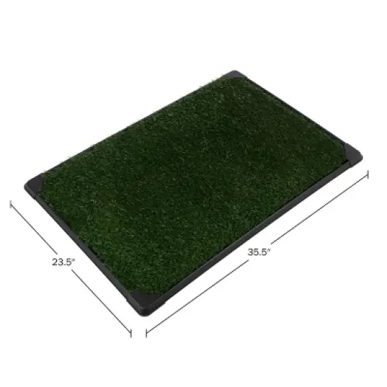 PETMAKER 35.5x23.5in Dog Grass Pad with Tray image {11}