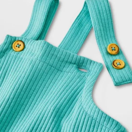 Baby 2pc Long Sleeve Bodysuit & Overalls Set - Cat & Jack&trade; Mint Green image {3}