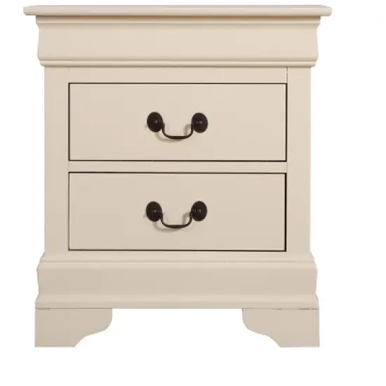Passion Furniture Louis Philippe 2-Drawer Nightstand (24 in. H X 22 in. W X 16 in. D) image {7}