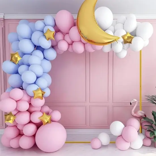 GustoWave 8.2FTx8.2FT Wedding Arch Backdrop Stand Square, Metal Rectangular Arch Frame Balloon Arch Stand image {7}