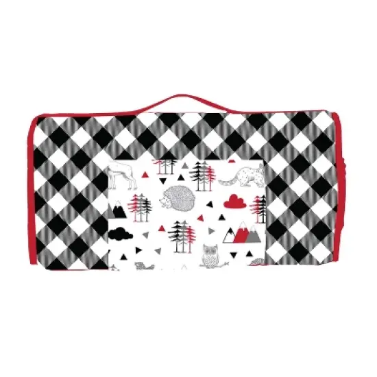 Bacati - Woodlands Red/Black Toddler Nap Mat image {1}
