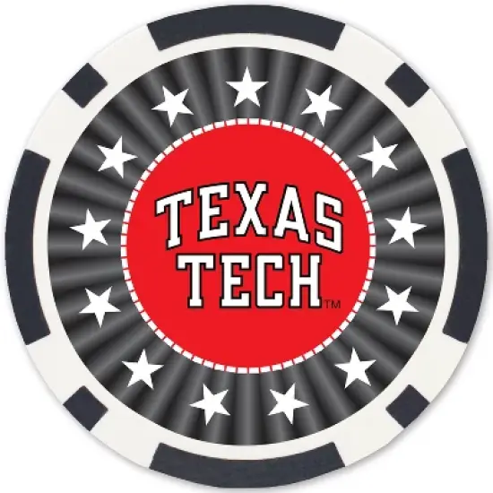 MasterPieces Casino 100 Piece Poker Chip Set - NCAA Texas Tech Red Raiders image {3}