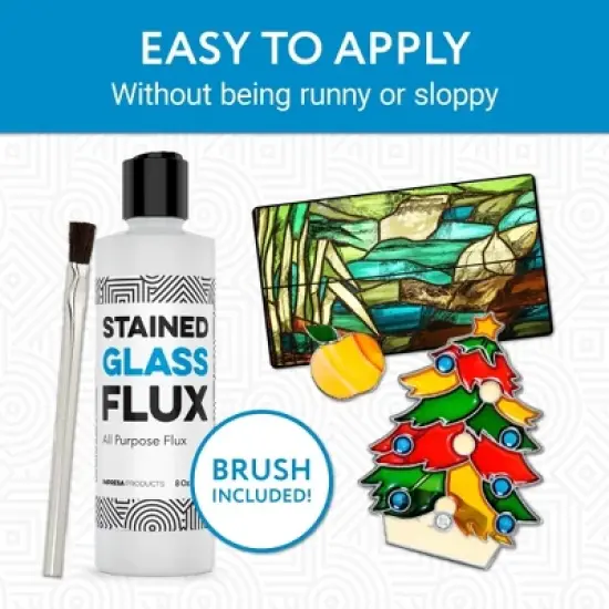 Bright Creations 8oz Liquid Zinc Flux for Stained Glass, Soldering Work, Glass Repair and more - Easy Clean Up - Made in USA image {3}