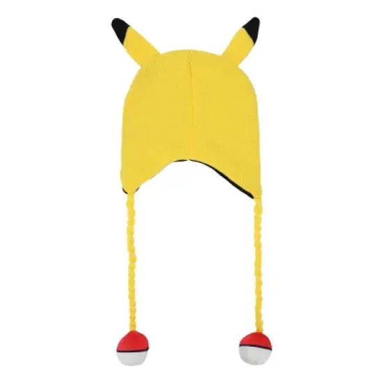 Pokemon Pikachu Laplander Hat With Fleece Pokeball Tassels image {3}
