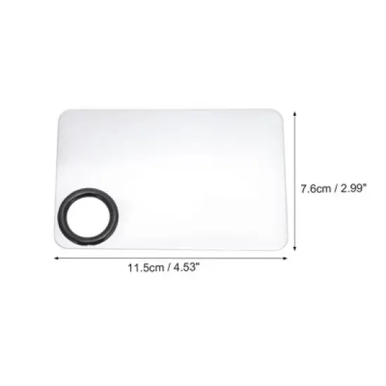 Unique Bargains Portable Square Small Nail Art Palette Silver Tone 1 Set image {3}