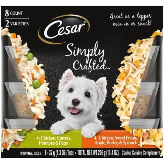 Cesar Simply Crafted Variety Pack Small Breed Wet Dog Food - 1.3oz/8ct image {9}
