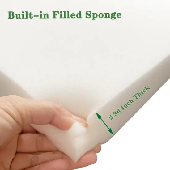 FURNIinspire Outdoor Seat Cushions Chair Cushion Replacement Outdoor Chaise Lounge Cushion 2 PCS For Patio Garden, Backyard, Blue, 75"*24"*2.7" image {4}