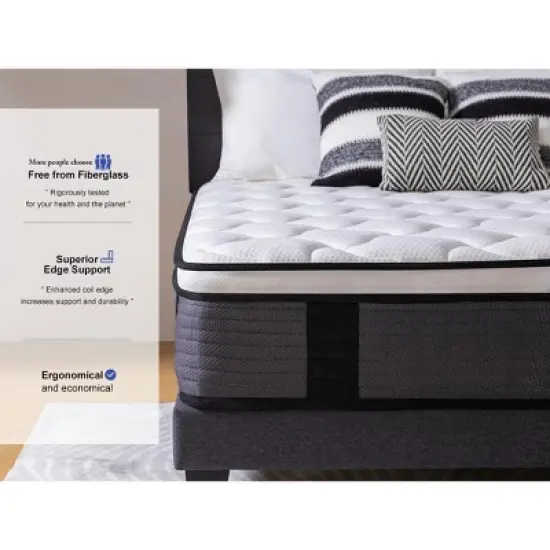 Dexmalle 10 Inch Breathable Cool Cover Memory Foam Spring Hybrid Mattress image {4}