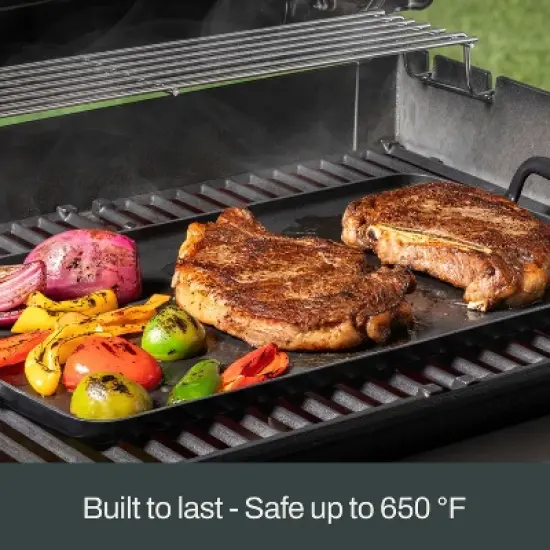 All-Clad 4 Quart Cast Iron  Braiser with Lid, Black image {5}