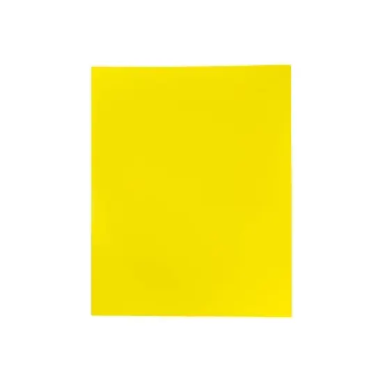 JAM Paper Pop 2-Pocket School Folder Yellow 96/Pack (382EYEB) image {4}