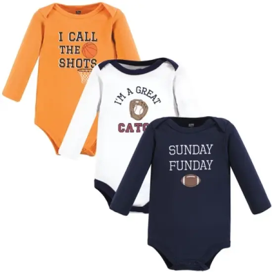 Hudson Baby Unisex Baby Cotton Long-Sleeve Bodysuits, Fall Winter Sports image {5}