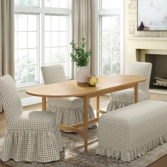 Ruffled Slipcover Dining Chair - Threshold&trade; designed with Studio McGee image {1}